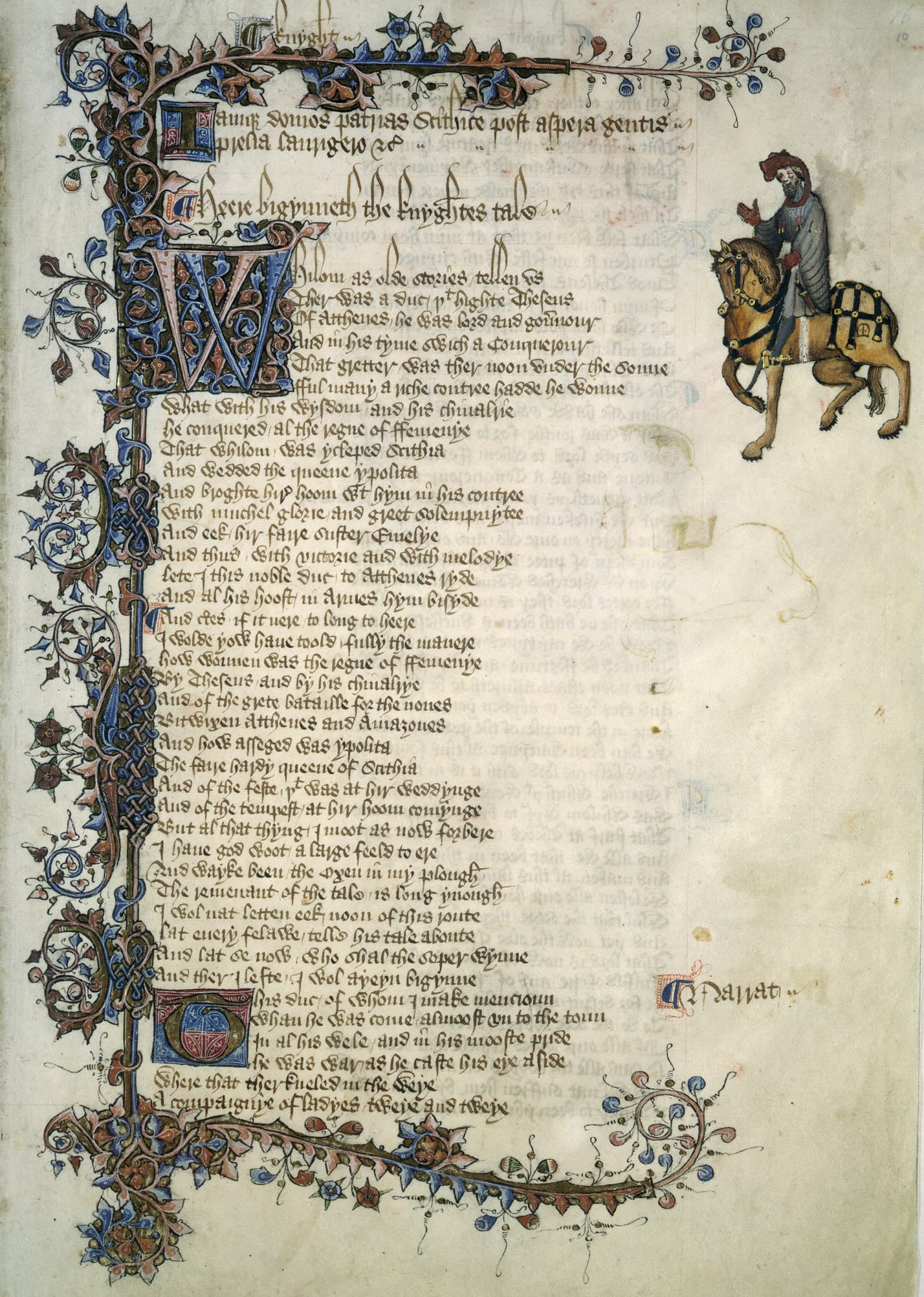 A page of Chaucer’s The Canterbury Tales.